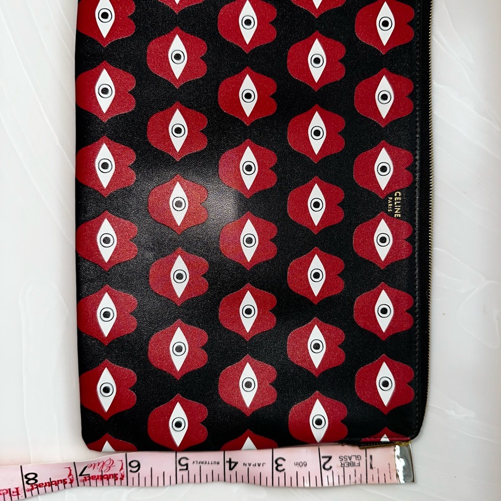 Celine Black and Red Lip Clutch - Picture 3 of 5
